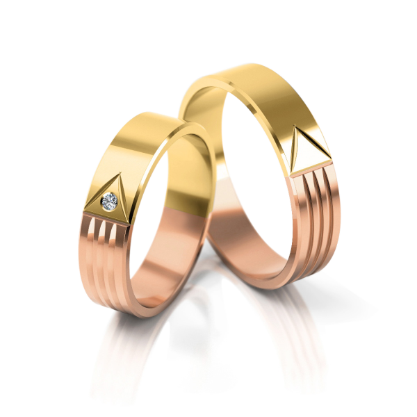 Stelmach Trauringe Weiss-Gelbgold Pforzheim 043